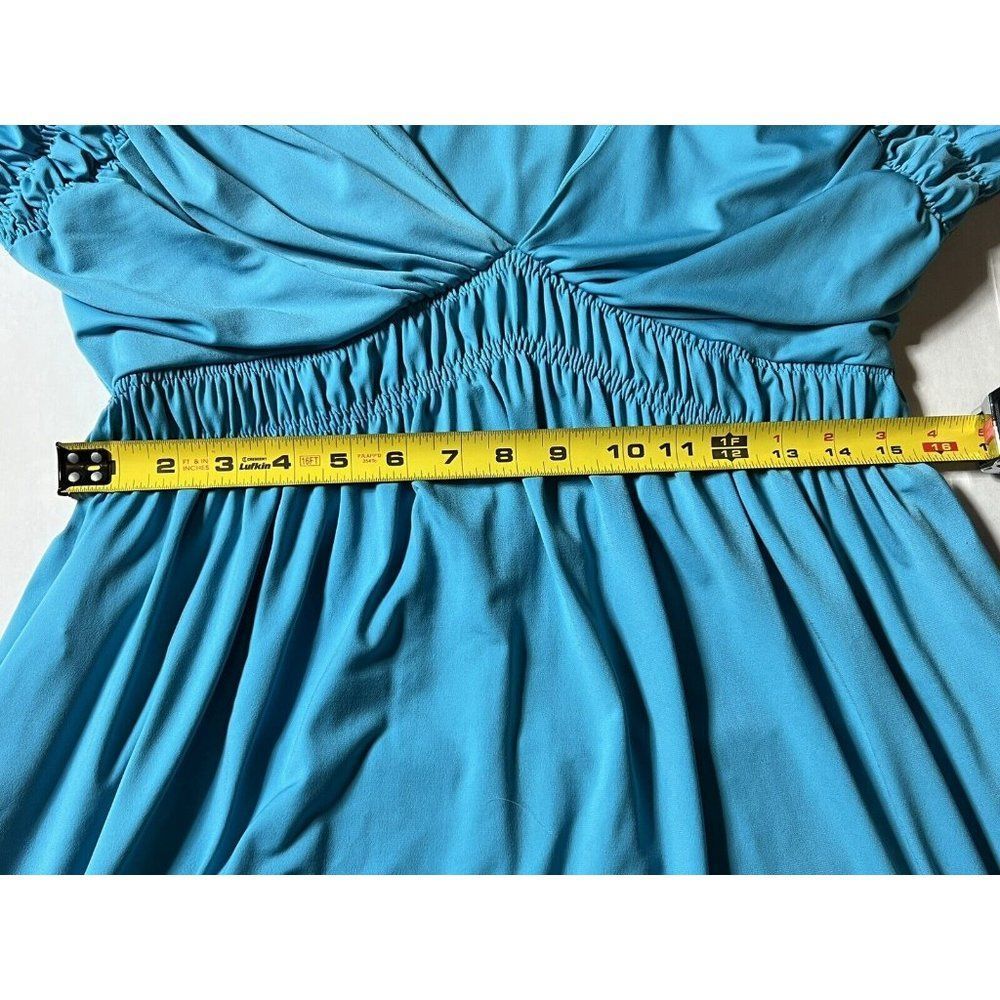 Maggie London Blue Knee High Casual Dress Women's Petite Size 14P - Picture 4 of 7